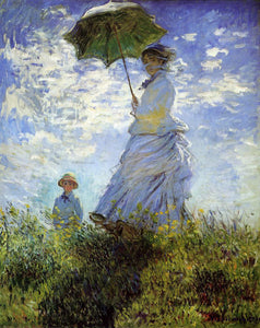  Claude Oscar Monet The Walk, Woman with a Parasol - Art Print