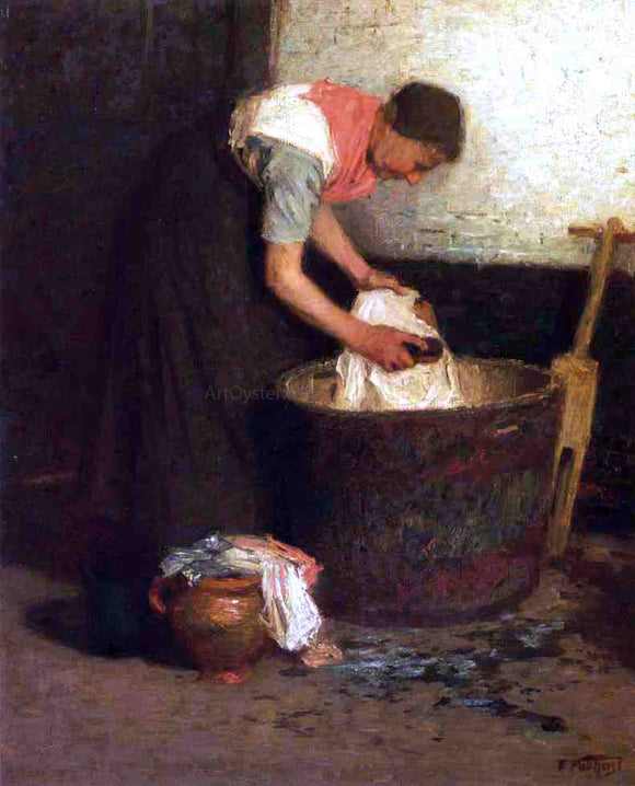  Edward Potthast The Washerwoman - Art Print