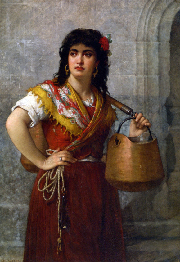  Jules Salles-Wagner The Water Carrier - Art Print