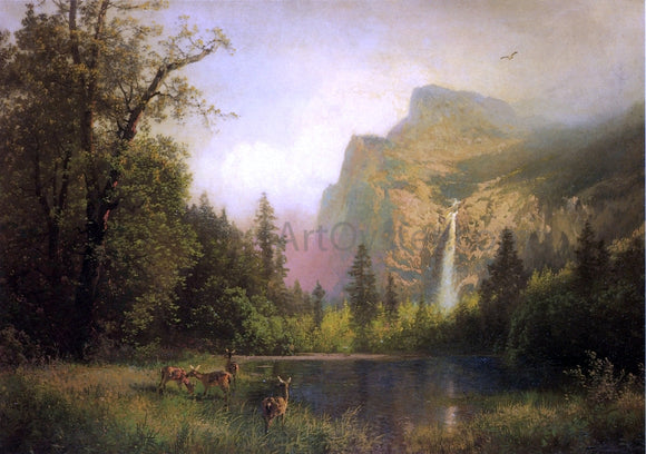  Herman Herzog The Waterfall - Art Print