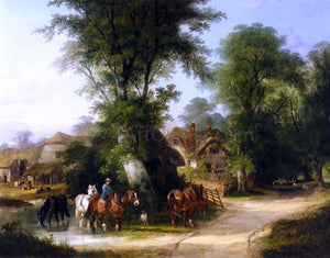  Senior William Shayer The Watering Place - Art Print