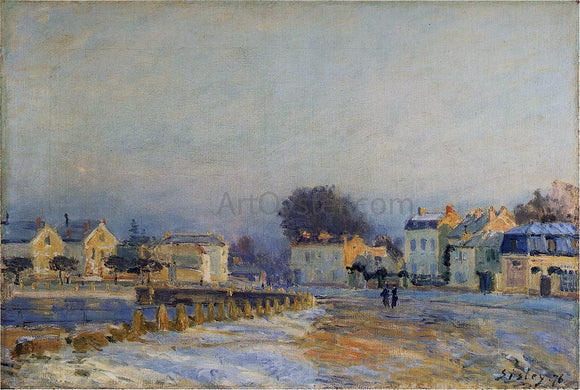  Alfred Sisley The Watering Place at Marly-Le-Roi - Hoarfrost - Art Print