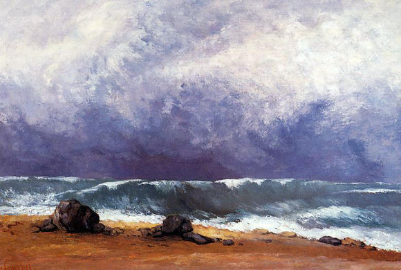  Gustave Courbet The Wave - Art Print