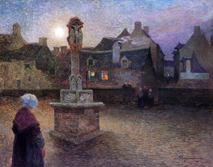  Ferdinand Du Puigaudeau The Wayside Cross at Rochefort-en-Terre (also known as Evening Service) - Art Print