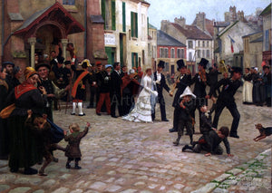  Gabriel-Charles Deneux The Wedding Procession, Epinnay-sur-Seine - Art Print