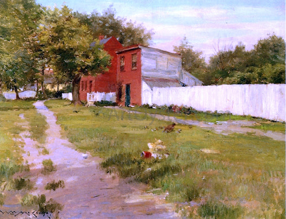  William Merritt Chase The White Fence - Art Print