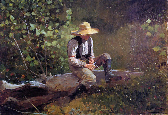  Winslow Homer The Whittling Boy - Art Print