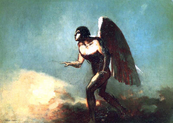  Odilon Redon The Winged Man (also known as The Fallen Angel) - Art Print