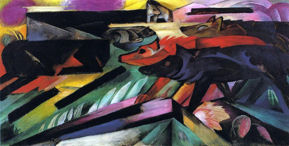 Franz Marc The Wolves (also known as Balkan War) - Art Print