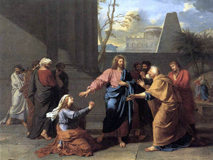  Jean-Germain Drouais The Woman of Canaan at the Feet of Christ - Art Print
