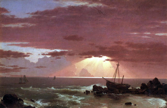  Frederic Edwin Church A Wreck - Art Print