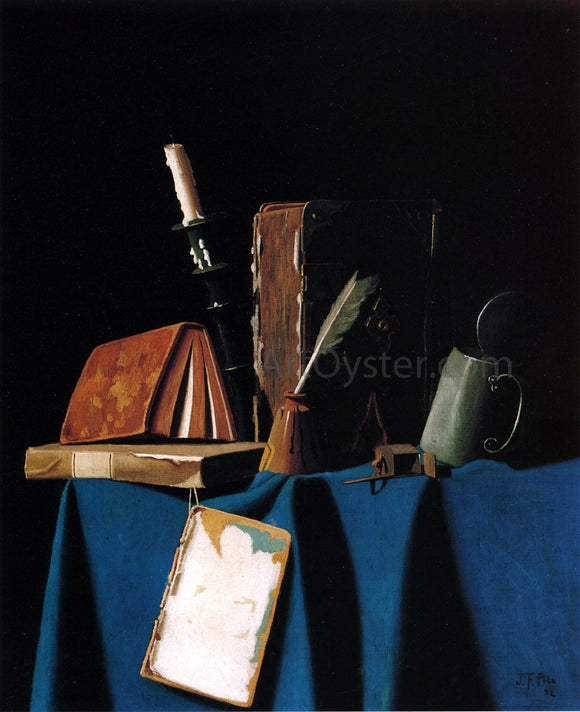  John Frederick Peto The Writer's Table: A Precarious Moment - Art Print