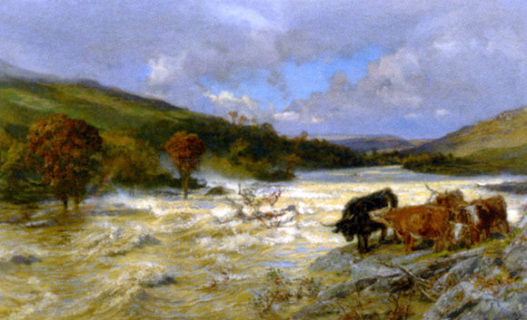  Henry William BanksDavis The Wye in Flood - Art Print