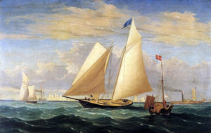  Fitz Hugh Lane The Yacht 'America' Winning the International Race - Art Print