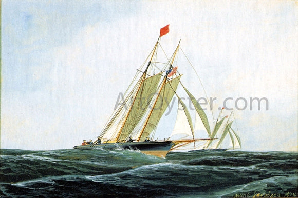  Antonio Jacobsen The Yacht Race - Art Print