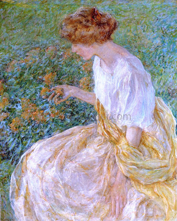  Robert Lewis Reid The Yellow Flower (also known as The Artist's Wife in the Garden) - Art Print