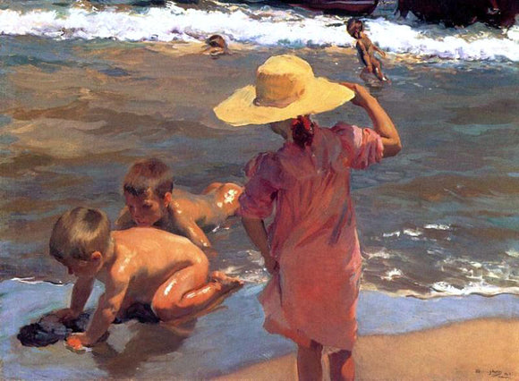  Joaquin Sorolla Y Bastida The Young Amphibians - Art Print