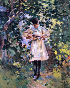 Theodore Robinson The Young Violinist (also known as Margaret Perry) - Art Print