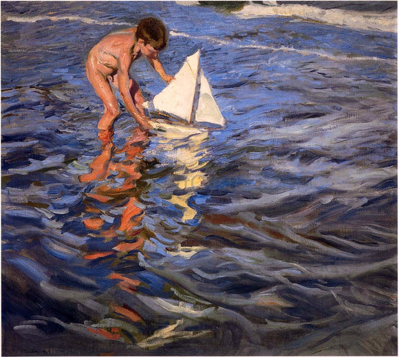  Joaquin Sorolla Y Bastida The Young Yachtsman - Art Print