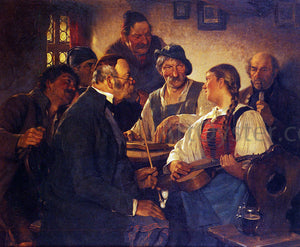  Hugo Kauffmann The Zither Player - Art Print