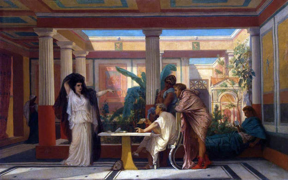  Gustave Rodolphe Boulanger Theatrical Rehearsal in the House of an Ancient Rome Poet - Art Print