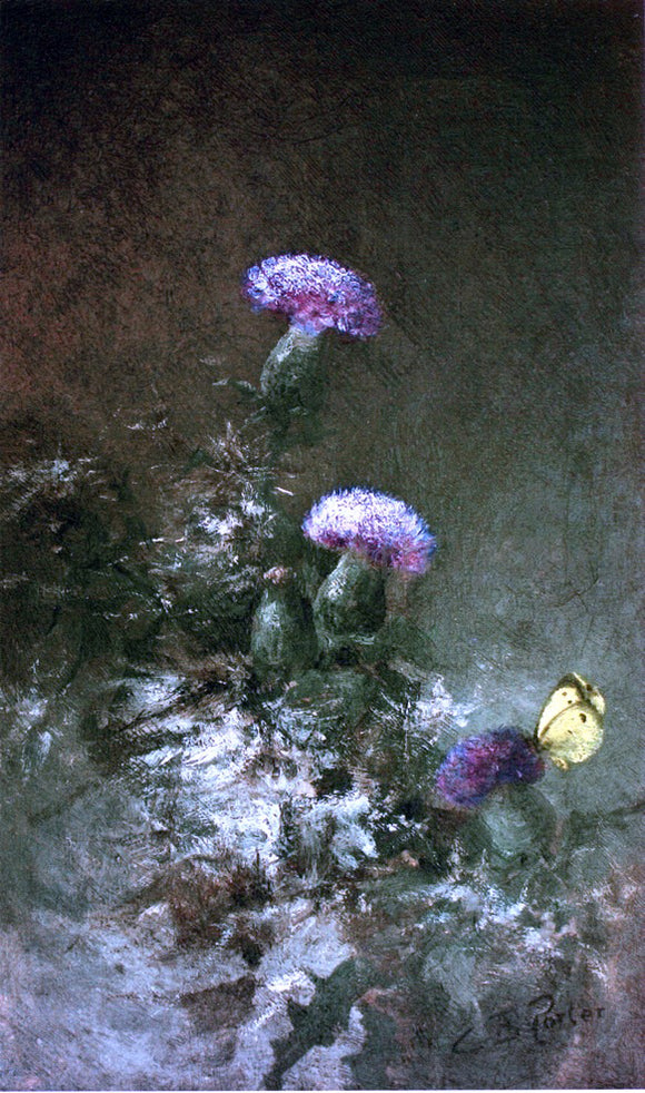  Charles Ethan Porter Thistles with Butterfly - Art Print