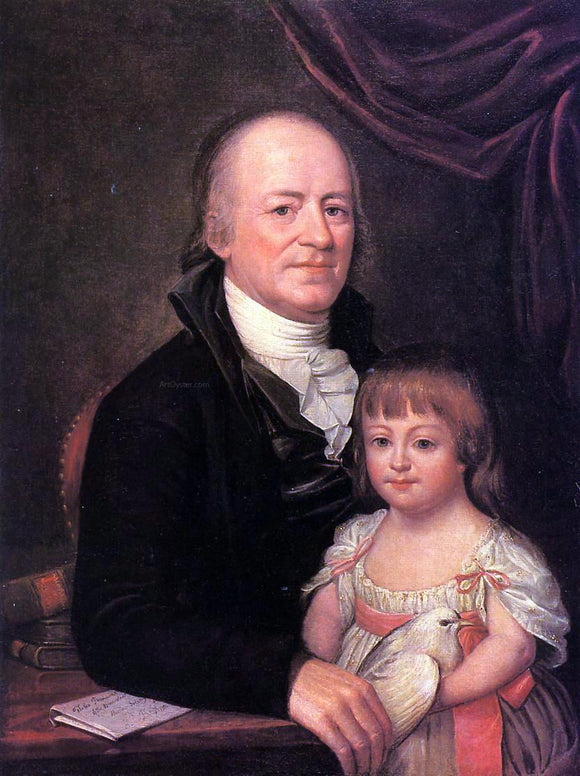  Charles Willson Peale Thomas Elliott and His Granddaughter Deborah Hibernia - Art Print