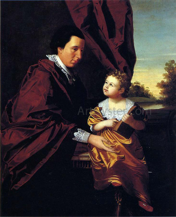  Henry Benbridge Thomas Middleton of Crowfield and His Daughter Mary - Art Print
