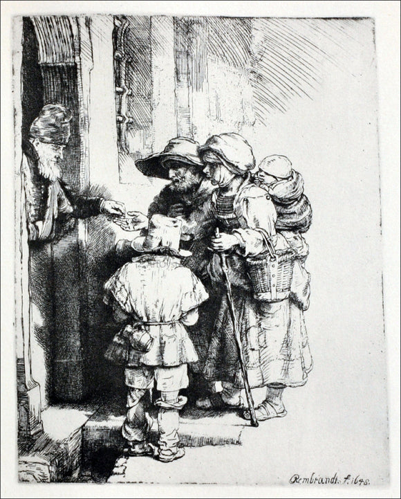  Rembrandt Van Rijn Three Beggars at the Door of a House - Art Print