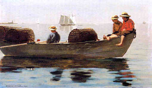  Winslow Homer Three Boys in a Dory - Art Print