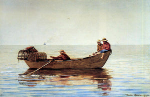  Winslow Homer Three Boys in a Dory with Lobster Pots - Art Print