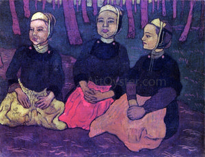  Georges Lacombe Three Breton Women in the Forest - Art Print
