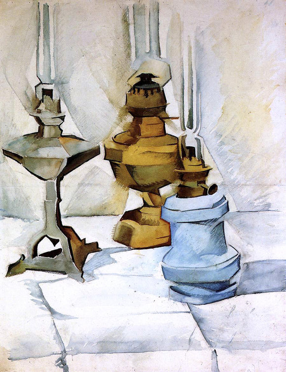  Juan Gris Three Lamps - Art Print