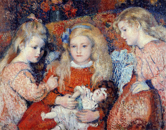  Georges Lemmen Three Little Girls - Art Print