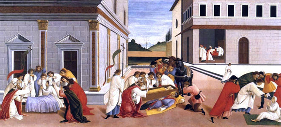  Sandro Botticelli Three Miracles of St Zenobius - Art Print