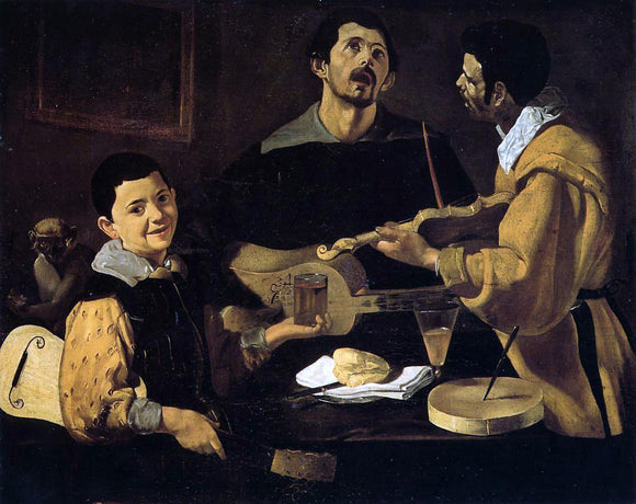  Diego Velazquez Three Musicians (also known as Musical Trio) - Art Print