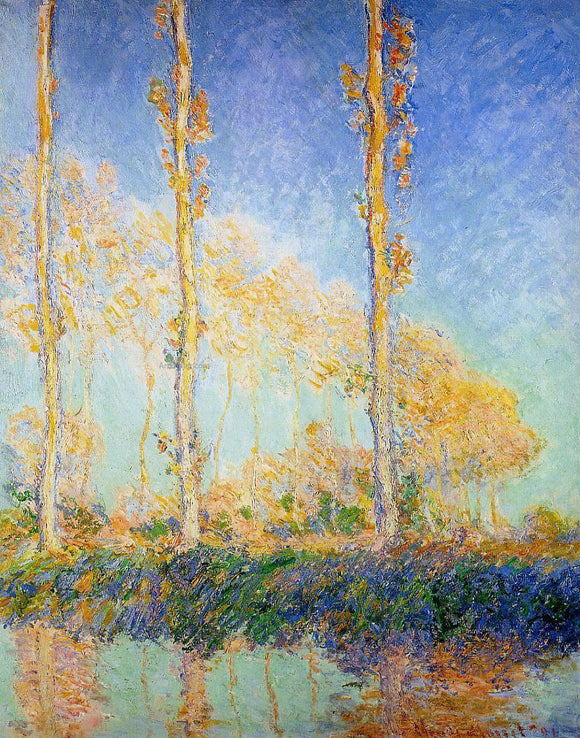  Claude Oscar Monet Three Poplar Trees in the Autumn - Art Print