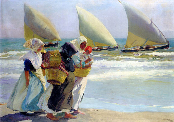  Joaquin Sorolla Y Bastida Three Sails - Art Print