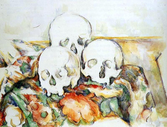  Paul Cezanne Three Skulls - Art Print