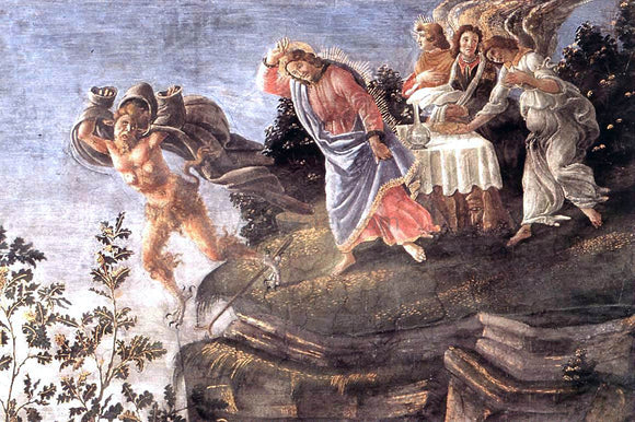  Sandro Botticelli Three Temptations of Christ (detail 6) (Cappella Sistina, Vatican) - Art Print