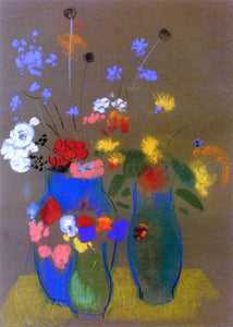  Odilon Redon Three Vases of Flowers - Art Print