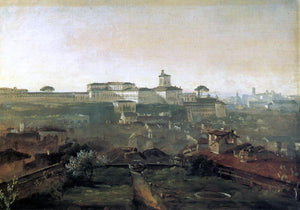  Johann Georg Von Dillis Three Views of Rome from the Villa Malta: View of the Quirinale Hill - Art Print