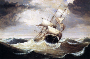  Fitz Hugh Lane Three-Master on a Rough Sea - Art Print