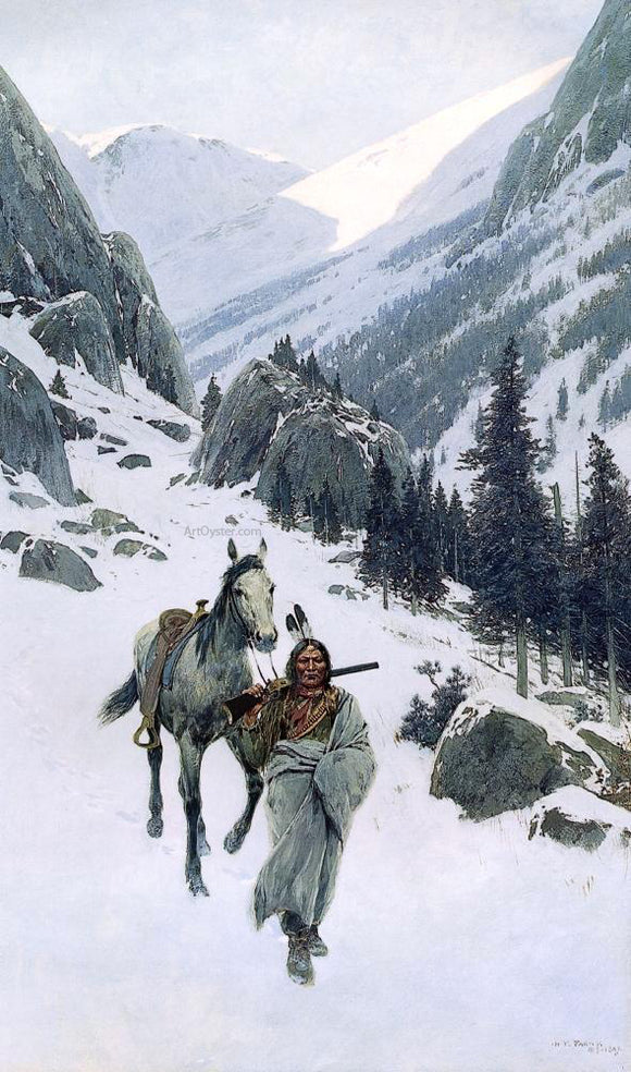  Henry F Farney Through the Pass, Winter - Art Print