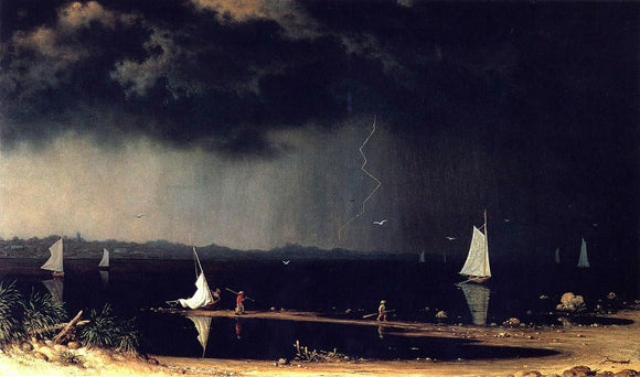  Martin Johnson Heade Thunder Storm on Narragansett Bay - Art Print
