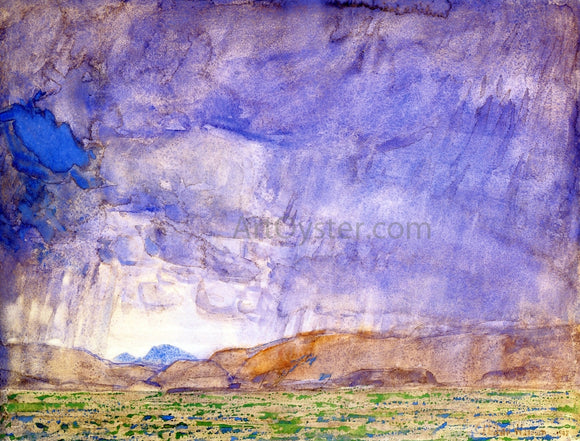  Frederick Childe Hassam Thunderstorm on the Oregon Trail - Art Print