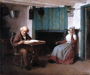  Eastman Johnson Thy Word is a Lamp unto My Feet and a Light unto My Path - Art Print