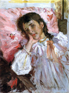  William Merritt Chase Tired (also known as Portrait of the Artist's Daughter) - Art Print