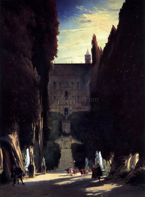  Carl Blechen Tivoli Gardens at the Villa d'Este - Art Print