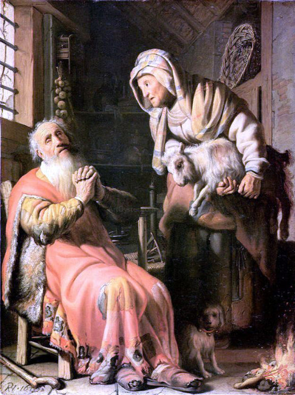  Rembrandt Van Rijn Tobias and Ann with a Goat - Art Print